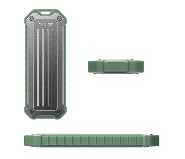 Orico M.2 NVMe/SATA SSD USB-C 3.2 wzmocniona - szaro-zielona ORICO-OTPX-G2-GR-BP-HU - 1343405 - zdjęcie 2